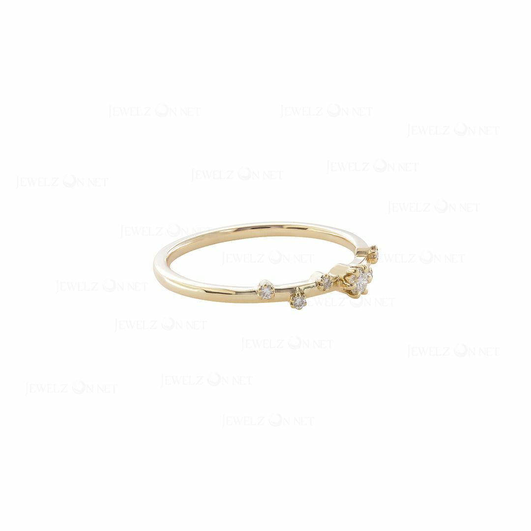 Pre-owned J.o.n 14k Gold Genuine Diamond Engagement Ring Band Size-3-8 Us Fine Jewelry In White