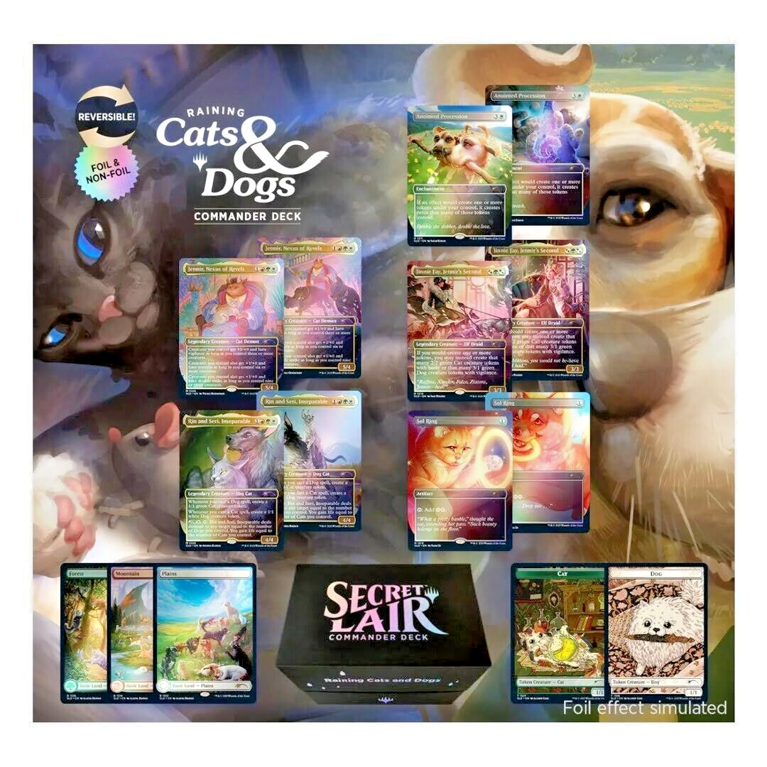 MTG Secret Lair Commander Deck Raining Cats and Dogs Limited MTG Secret Lair Commander Deck Raining Cats and Dogs Limited