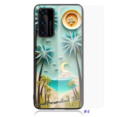 Personalised Text Glass Back Case For Huawei Nova 3e 3i P10 P20 P30 P40 Lite Pro
