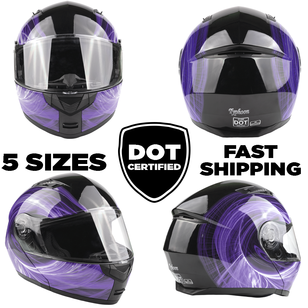 Adult Purple Swirl Integrated Sun Visor