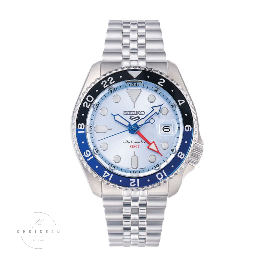 Pre-owned Seiko 5 Sports Automatic Gmt Limited Edition Ice Blue Men's Watch
