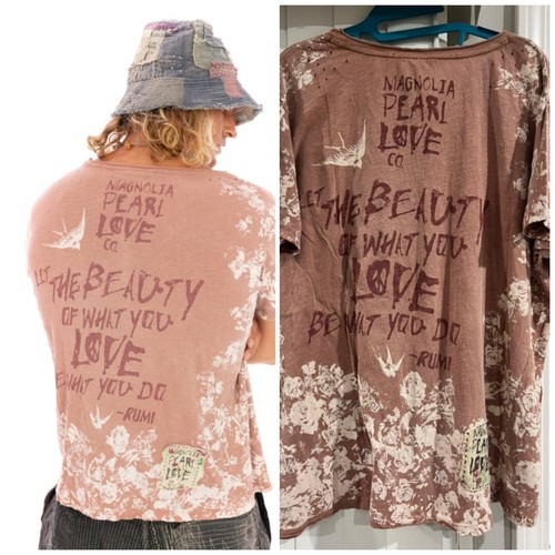 Pre-owned Magnolia Pearl Love Unisex Tee Shirt In White