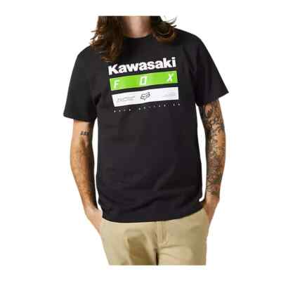

Футболка с короткими рукавами Fox Racing Kawi Stripes (черная), Черный