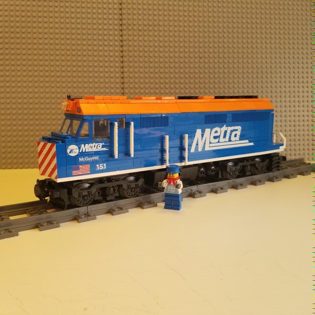 Custom Train Metra F40ph Engine -Please Read Item Description-