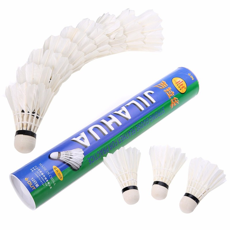 12x Federbälle Federball Naturfederball Badmintonball Badmintonbälle Badminton