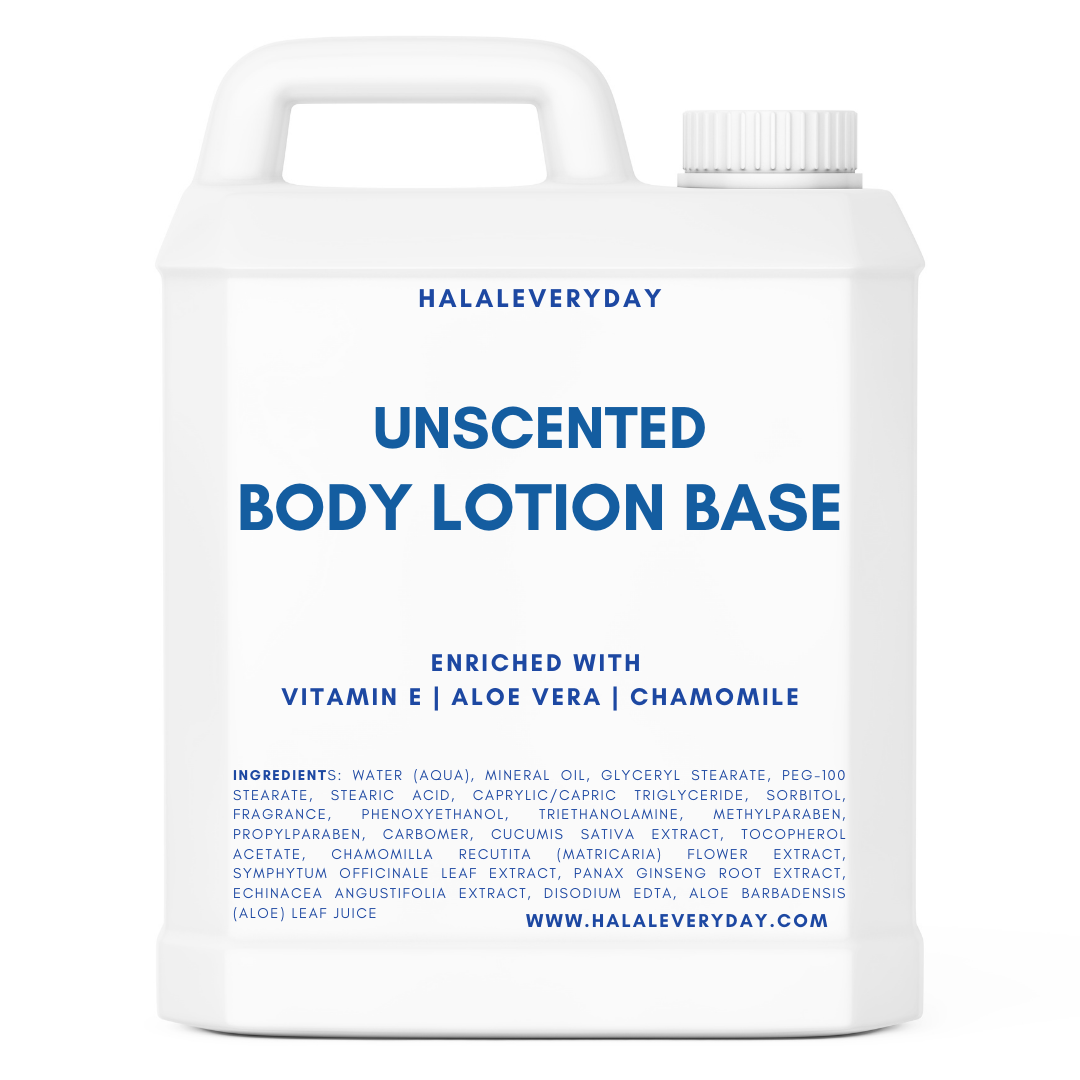 Body Lotion Base - Unscented & Natural Enriched Vitamin E Aloe Vera Chamomile