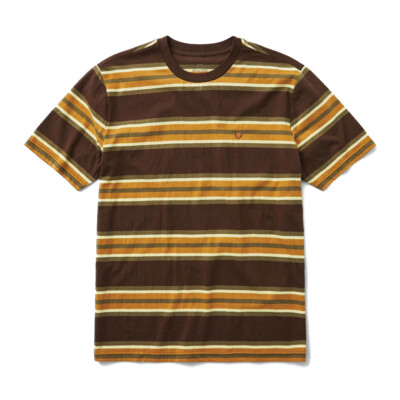 

Футболка Brixton Hilt Shield S/S Knit Tee (Deep BR/Medal Bronze/MLTRY Olive), Deep brown/medal bronze/military olive