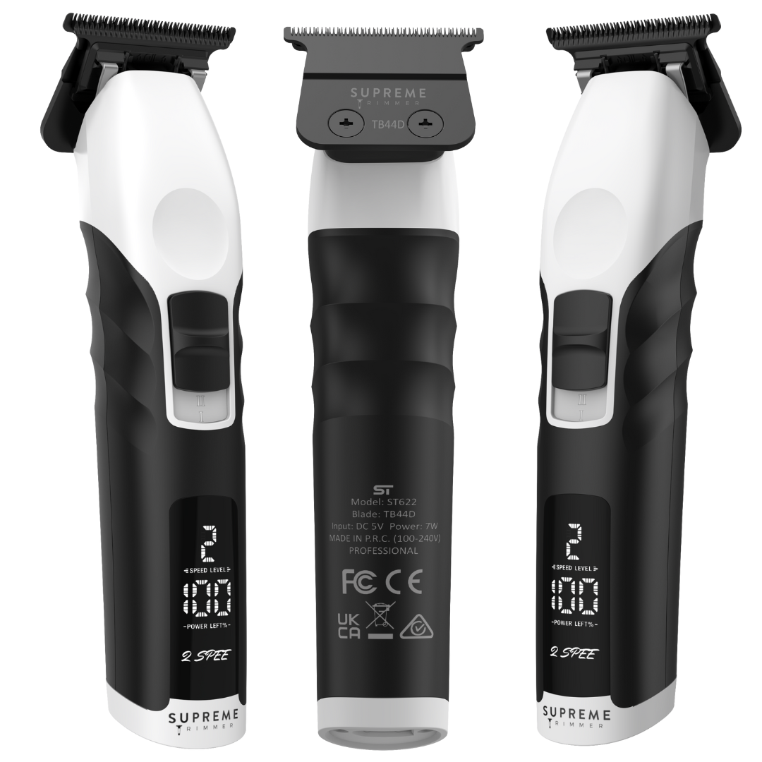 Supreme Trimmer 2Spee Hair Trimmer, 3 Hour Use, Detachable T-Blade | ST622 White