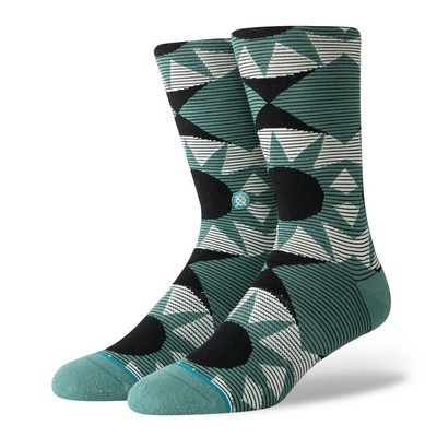 

Stance Lens Classic Crew Socks (морской зеленый) Мужские хлопковые носки с графическим принтом, Sea green