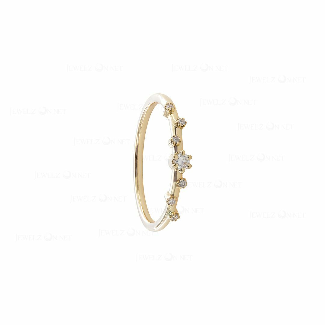 Pre-owned J.o.n 14k Gold Genuine Diamond Engagement Ring Band Size-3-8 Us Fine Jewelry In White