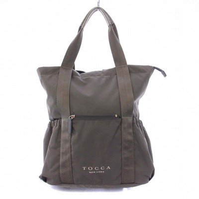 Tocca CIELO TRAVEL BACKPACK TOTE BAG RUCKSACK DAYPACK 2WAY GRAY KH Used