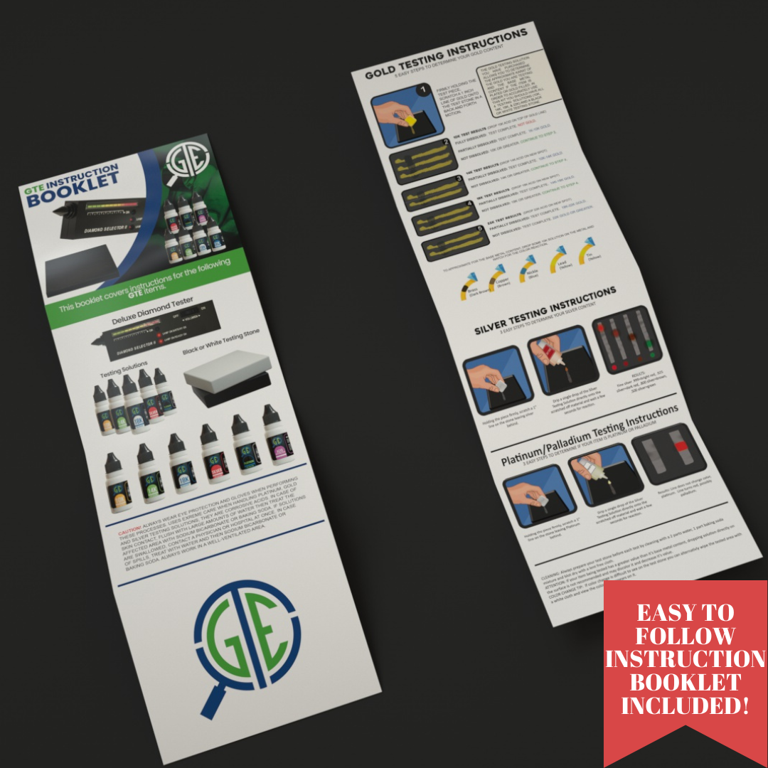 10K 14K 18K 22K 24K SILVER Jewelry Testing Solutions Acid Kit Detector Tester