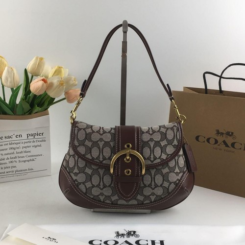 バッグ COACH Soho Hobo shoulder signature COACH Soho Signature Jacquard Shoulder Bag | Dillard's