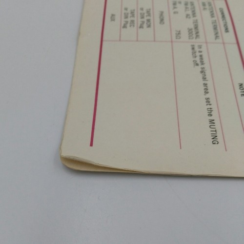 SANSUI 1000X Receiver Laminated Front Panel Info Component Chart | Japan