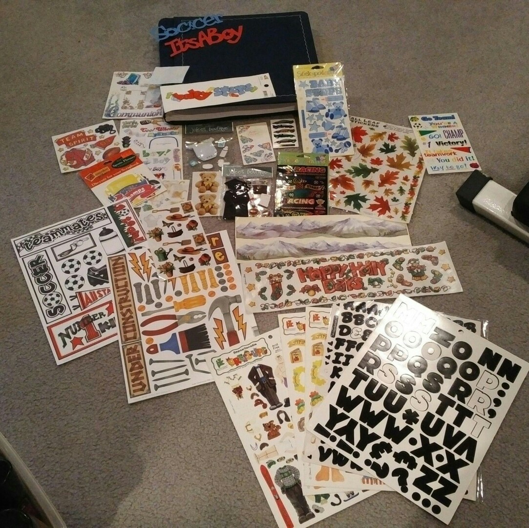 Scrapbooking supplies original value $1147 acid free scrapbook stickers punches