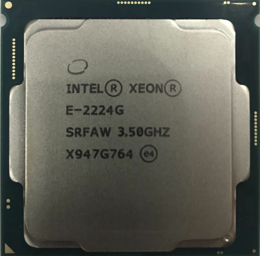 PCパーツ Intel CoffeeLake CPU Xeon E-2124G, 1151 Intel Xeon E-2224G 3.5-4.7GHz Turbo 4C/4T LGA 1151 Coffee