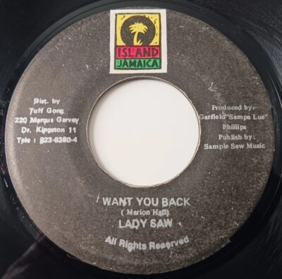 Lady Saw - Want You Back / Version Vinyl 45 - Island Jamaica 