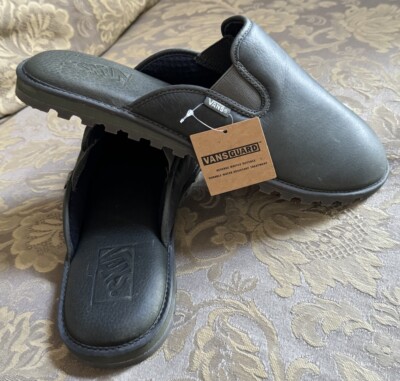 Vans MOUNTAIN MULE VANSGUARD OLIVE SOFT LEATHER SLIPPERS Men SZ  11 COOL!