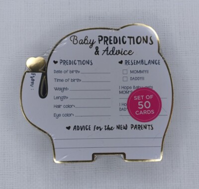 Kate Aspen Baby Shower Game Cards Elephant Baby Predictions & Advice Card