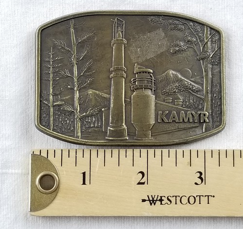 Kamyr digester company Belt Buckle Vintage  advertising swedish Sweden RJ