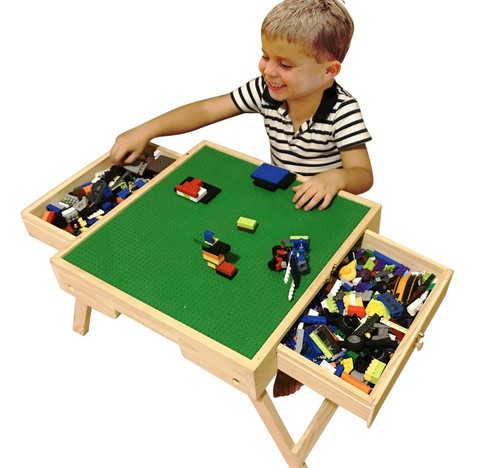 Lego Storage Play Table Folding Custom Made Wooden Kids Children