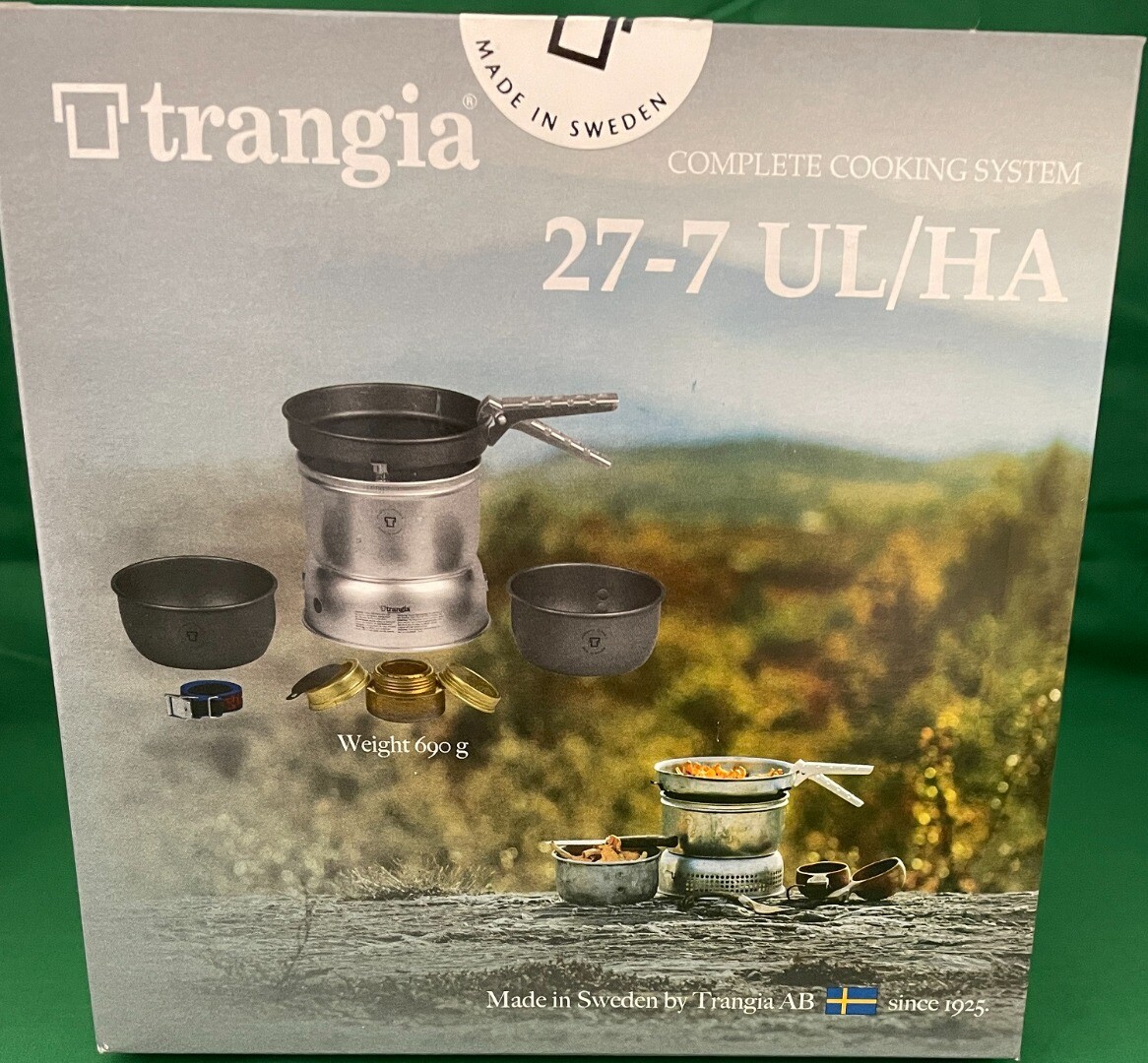 Trangia Storm Cooker 27-7 UL/HA Alcohol Stove Cook Set w/Anodized Pots, Fry Pan