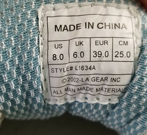 Rare Vintage L.A. Gear Roller Skates White womens Size 8 Style #L1634A nice