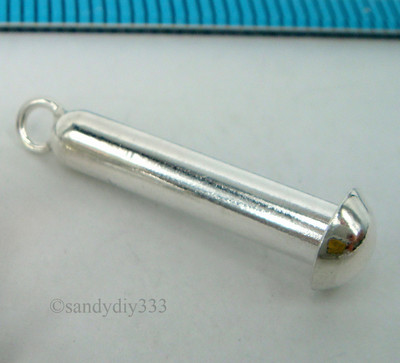 1x STERLING SILVER CAPRICE CARRIER for EUROPEAN CHARM BEAD 4mm 17mm #1749