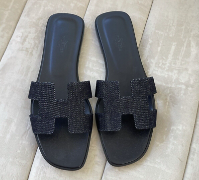 Hermes oran cheap sandals glitter