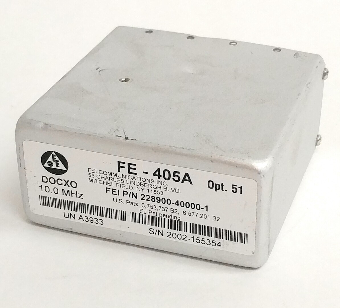 FEI FE405A10Mhz Quartz Double Oven Crystal Oscillator Frequency