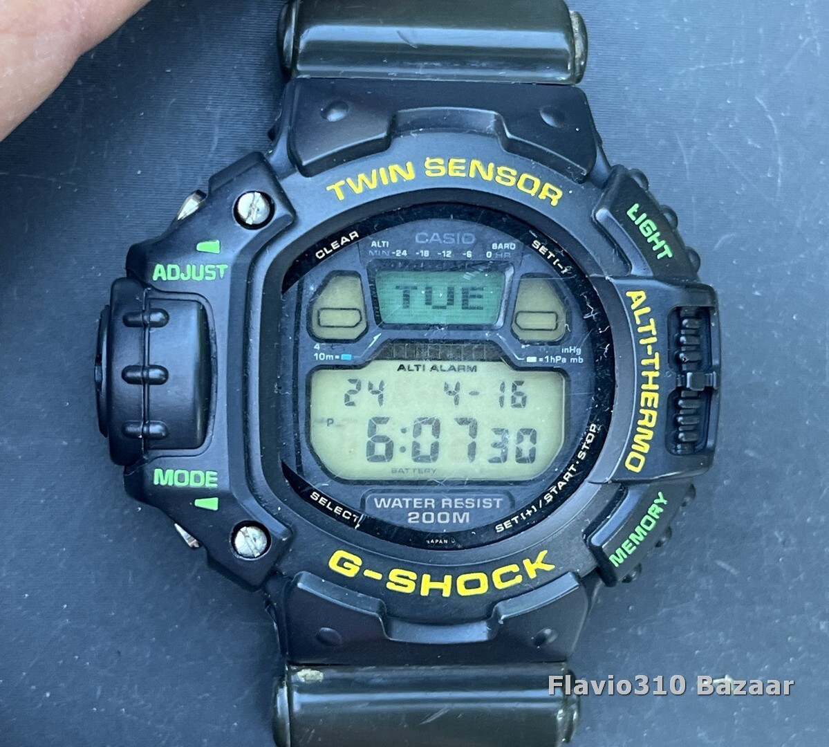 Rare 1995 Casio G-SHOCK DW-6700 (1230) Skyforce Twin Sensor