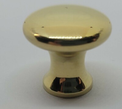 5/8'' Round Polished Solid Brass Nickel BOOKCASE Knob pull desk small cabinet 