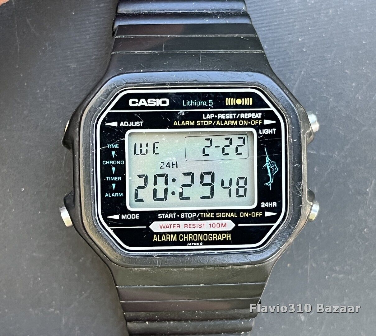 Rare 1980 Vintage CASIO H110 (106) Marlin Japan R 37mm Rare 1980 Vintage CASIO H110 (106) Marlin Japan R 37mm