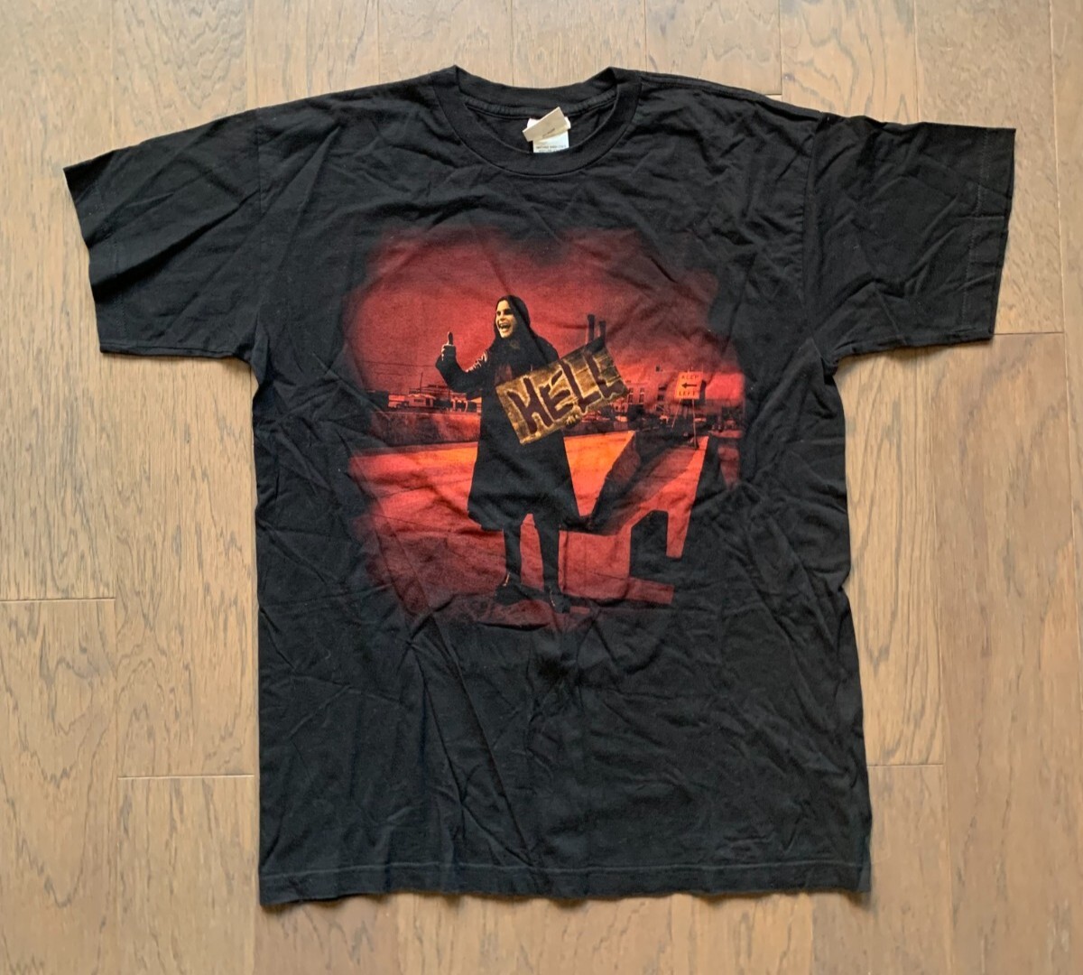 VINTAGE Ozzy Osbourne Hell Hitchhiker T-Shirt - Large | eBay