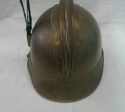 FRENCH BRASS FIREMAN'S HELMET (EARLY 1900'S)