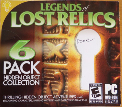 Legends of Lost Relics 6 Pack Hidden Object Collection (PC DVD-ROM)  VERY GOOD