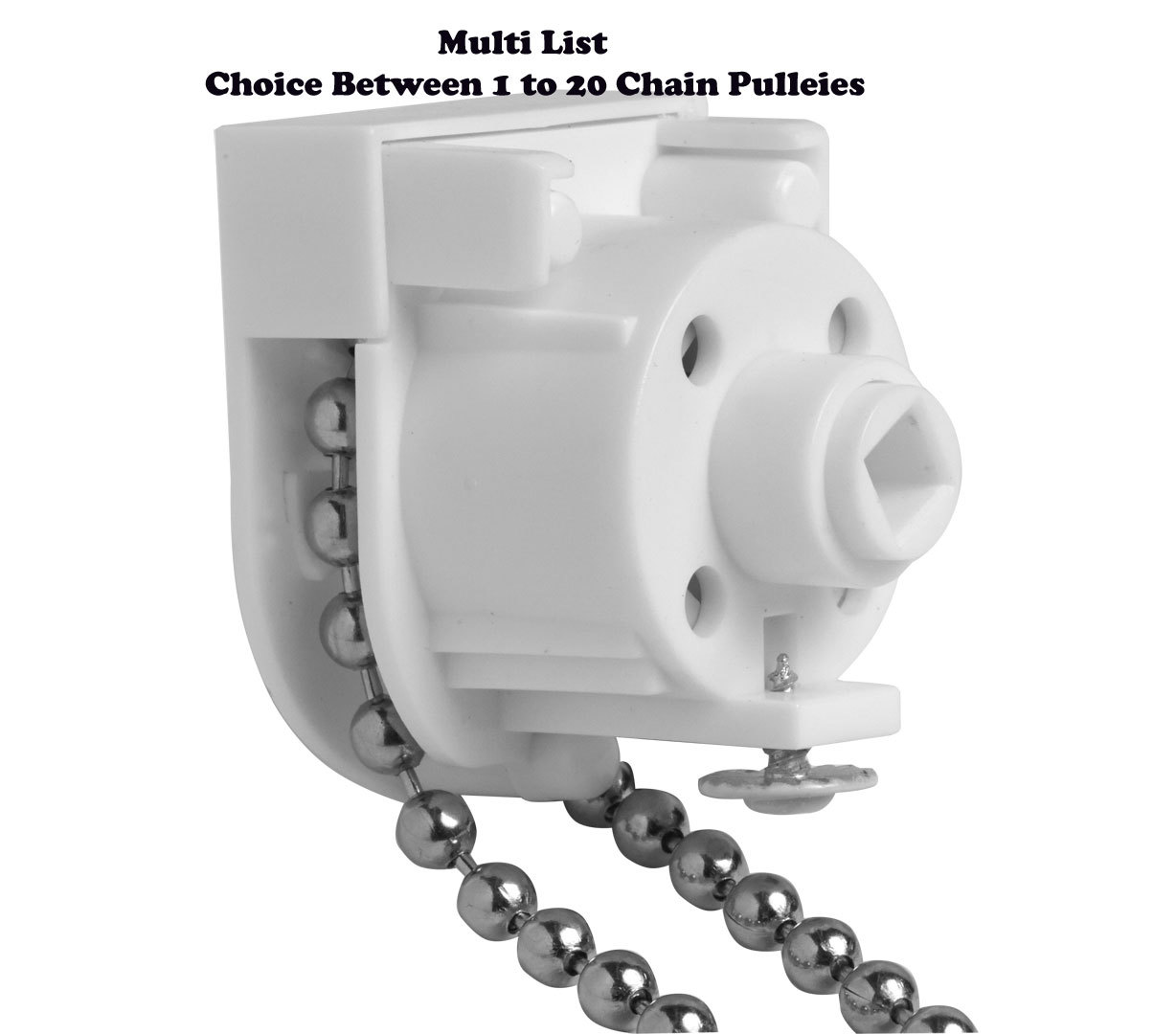 ROMAN BLIND REPLACEMENT CHAIN CONTROL UNIT (CHAIN PULLEY) ,WHITE COLOR