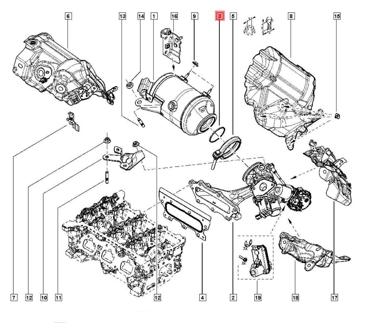 の Original Peugeot 171058 Seal, Exhaust Pipe 106 I II, Ax