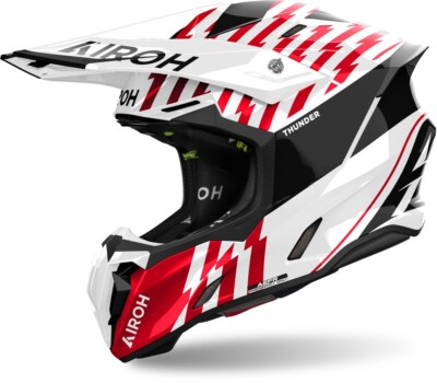 CASCO HELMET MOTO CROSS ENDURO AIROH TWIST 3 THUNDER RED GLOSS 22.06 TG M