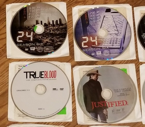 Mixed lot of 20 Used DVDS  Various Genres No Cases/In Sleeves TV Series Action