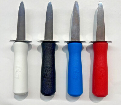 3'' Stainless Steel Clam Knife with Guard (select color below)