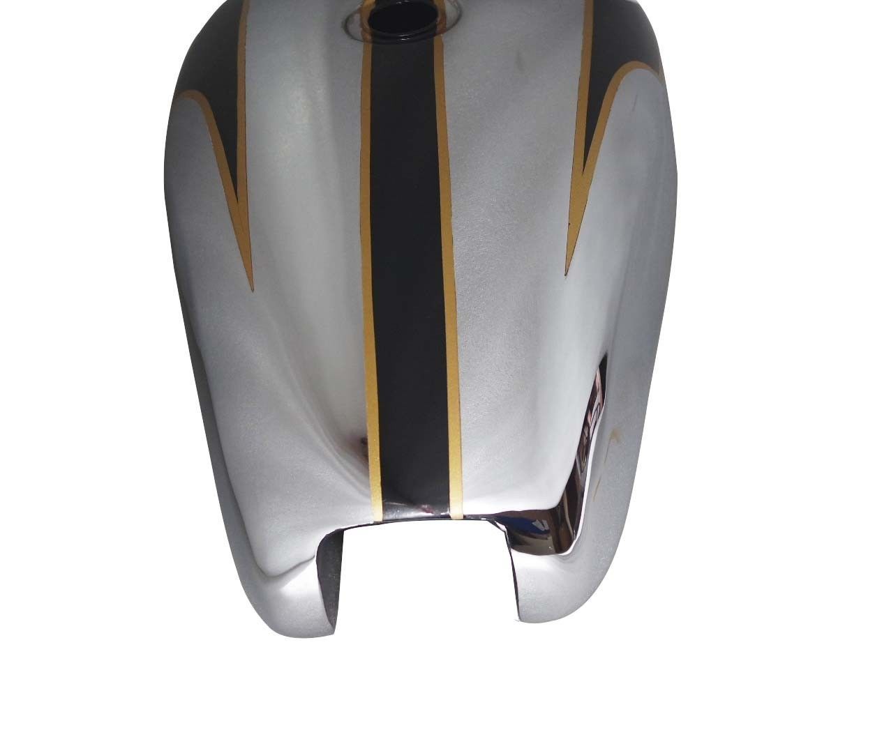 Thin Tripe Black Chrome Fits Triumph T140 Bonneville Petrol Fuel Tank 