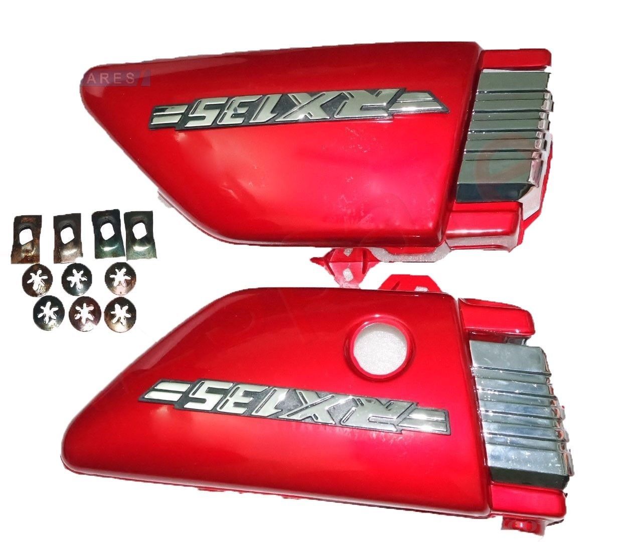 New Yamaha RX135 Side Panel Set Red Plastic Made for RX 135 CC Bikes 