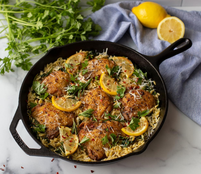 Lodge Seasoned Cast Iron 5 Piece Bundle. 10.5" Griddle, 8" Skillet, 10.25" Skill