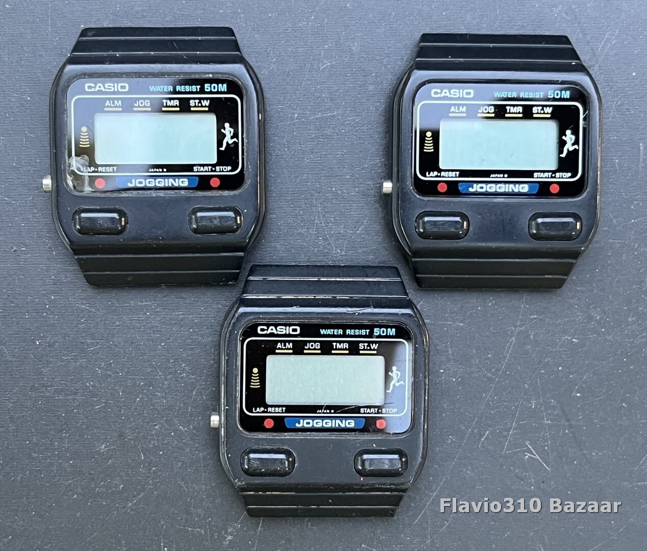 P/R) 3x Rare 1986 CASIO Jogging J-31W (179) Japan WK - Not