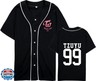FUJUTANG Twice Baseball Jersey Tzuyu Mina Momo Sana Dahyun Chaeyoung V Neck Hip-Hop T-Shirt