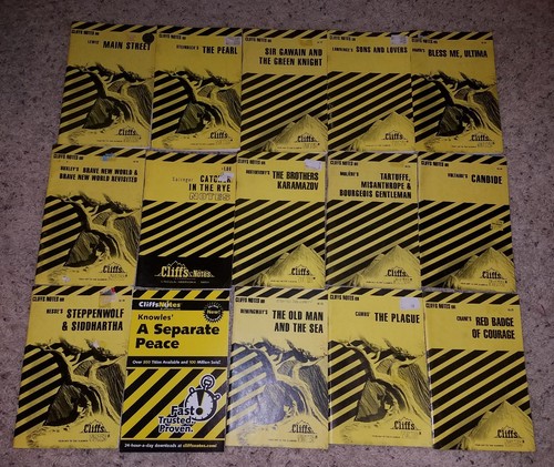 lot of 32 Cliffs notes mixed lot FREE US SHIPPING