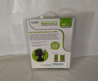 Dreamgear WII Fit Remote and Nunchuck Holsters Clip Set NEW in Package
