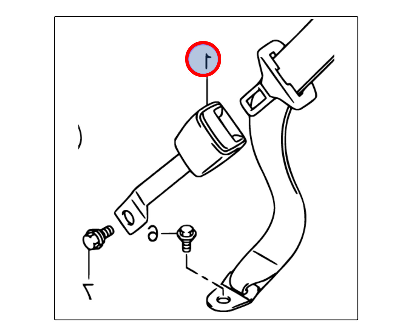 For Suzuki Alto Seat Belt Buckle Stalk Clip Left Side  
