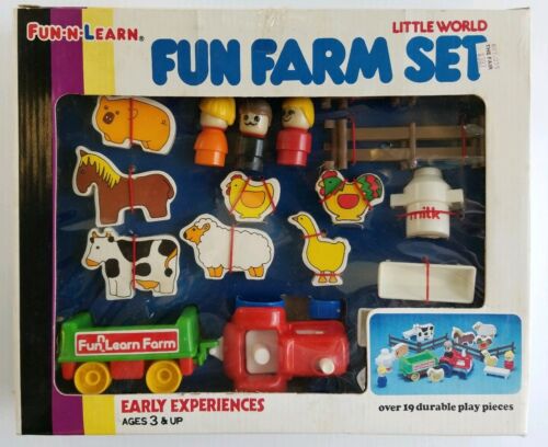 Vintage Eagle School Fun N Learn Fun Farm Set Little World New...